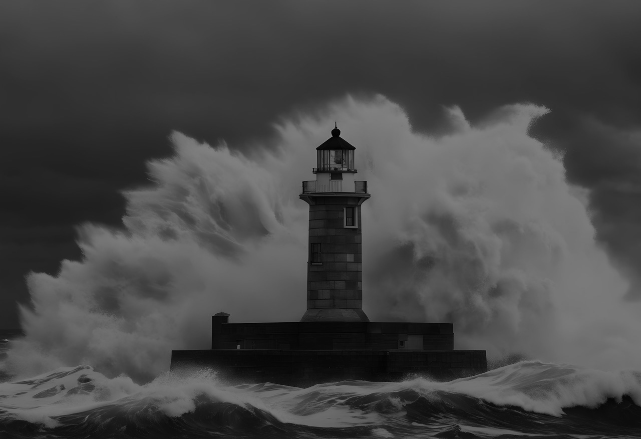 Phare en pleine tempête symbolisant la résilience et la décision – Hot Zone Rescue